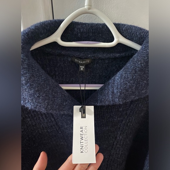 Dynamite Half Button Womens Sweater Blue Size XS Brand New with Tags - Picture 2 of 8